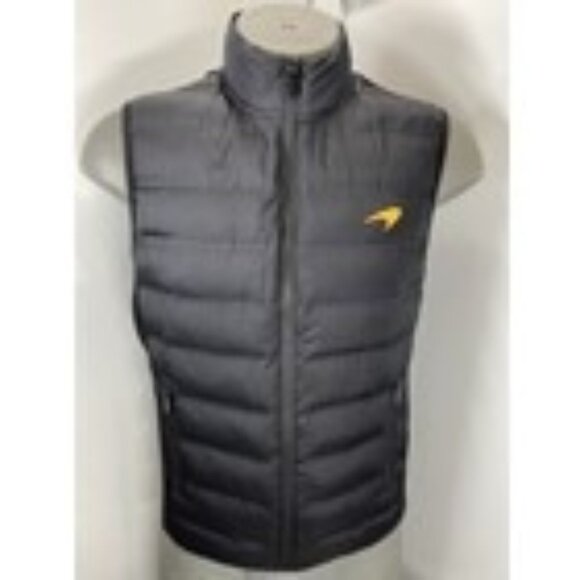Reiss X McLaren Puffer Vest Black Size M Foster F1 Team Quilted Logo Gilet